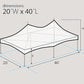 TENTANDTABLE 20-Foot by 40-Foot White High Peak Frame Style Party Tent for Weddings, Graduations, and Events