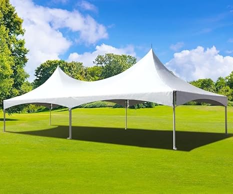 TENTANDTABLE 20-Foot by 40-Foot White High Peak Frame Style Party Tent for Weddings, Graduations, and Events