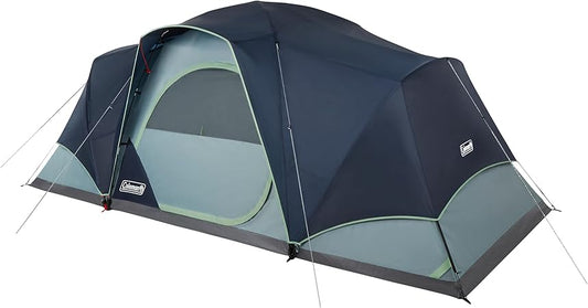 Coleman Skydome XL Large Family Tent with 5 Minute Setup, Weatherproof 8/12 Person Tent with Rainfly & Carry Bag, Fits Multiple Queen Airbeds, Made of PFAS-Free Materials