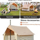KingCamp Camping Tent 6-8 Person, Weatherproof Hot Tent Large Family Cabin Tents with Stove Jack, Waterproof & Windproof for Family Camping & Outdoor Parties