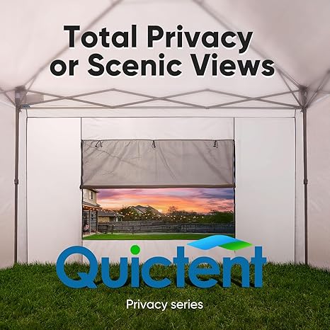 Quictent Privacy 10x20 ft Pop up Canopy with 6 Sidewalls Easy up Canopy Tent Instant Shelter with Windows for Outdoor Event Party