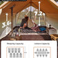 KingCamp Camping Tent 6-8 Person, Weatherproof Hot Tent Large Family Cabin Tents with Stove Jack, Waterproof & Windproof for Family Camping & Outdoor Parties