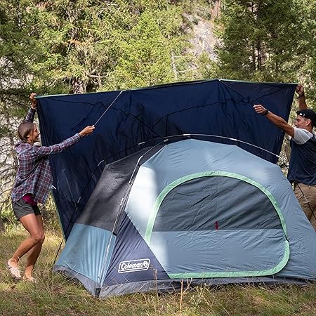 Coleman Skydome Camping Tent with 5 Minute Setup, 2/4/6/8 Person Weatherproof Tent with Rainfly & Carry Bag, 20% More Headroom Than Traditional Canopies
